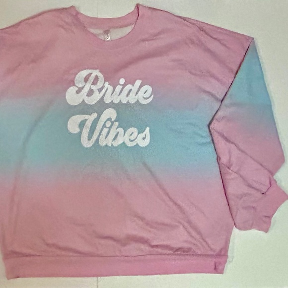 David’s Bridal Bride vibes Tie Tye Multi Colour Sweater - Picture 2 of 5